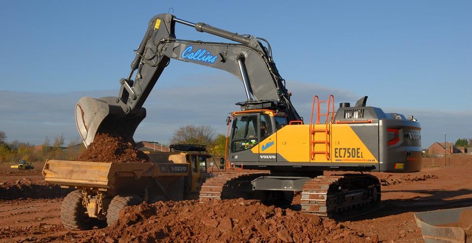 Collins Earthworks Lands the First Volvo EC750E in Great Britain