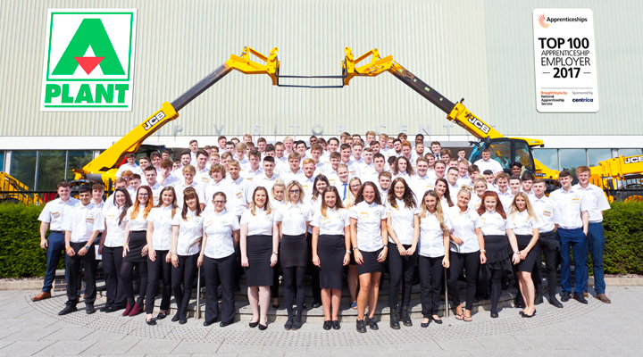 A-Plant Among UK’s Top 100 Apprenticeship Employers