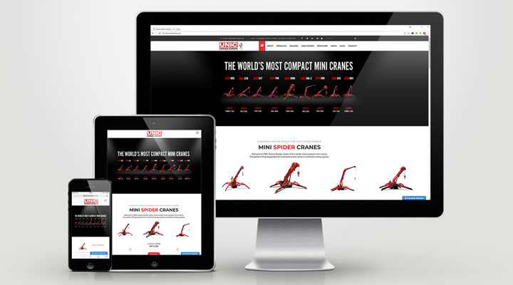 New UNIC Cranes Europe Website