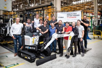 First Bobcat electric excavator comes off production line