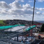 Rope and Sling provide beam for Welsh school construction