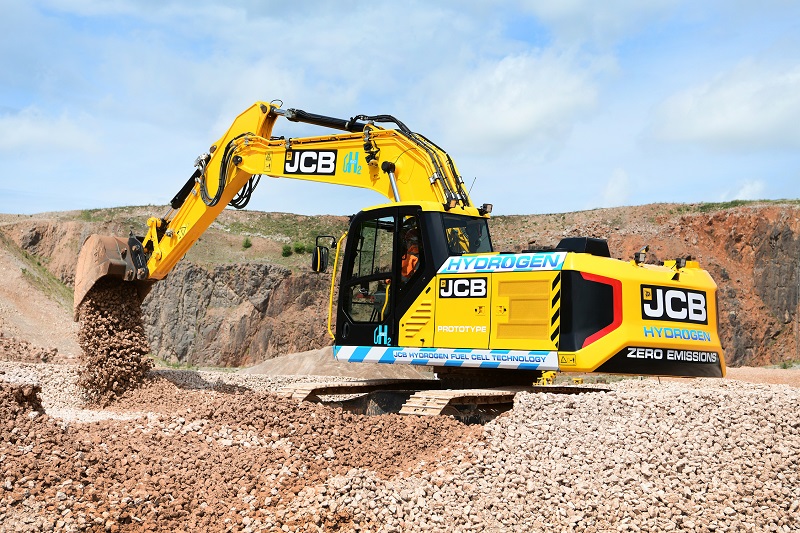 First ever hydrogen powered excavator from JCB