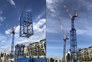 Bennetts Cranes erects one of the tallest freestanding luffing jib cranes in the UK