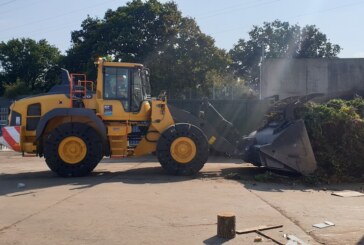 A bespoke Volvo L110H loading shovel takes charge at Nuffield Road Household Waste Recycling Centre
