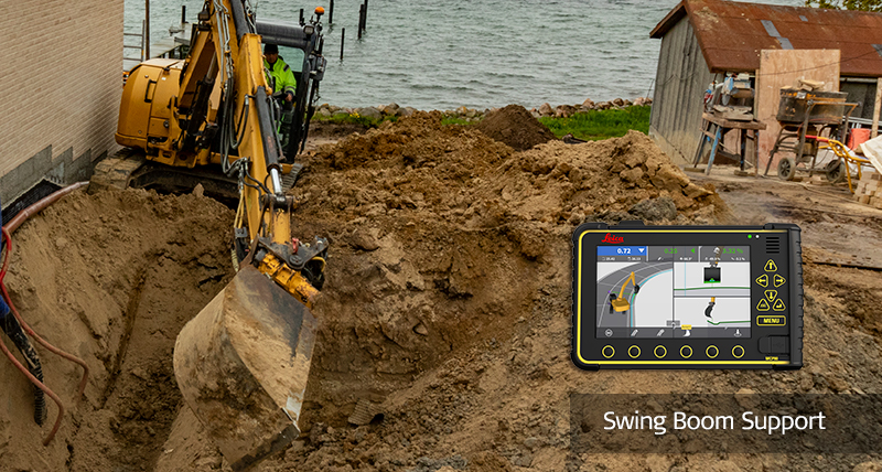 Leica Geosystems introduces 3D machine control solution for compact excavators and backhoes with swing boom