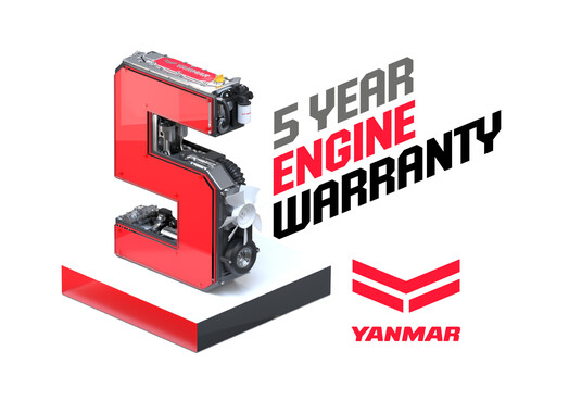 Industry-leading five-year engine warranty from Yanmar