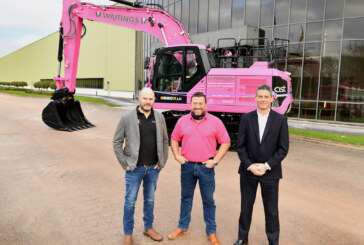 Firm tickled pink by fundraising digger in memory of Victoria Waiting