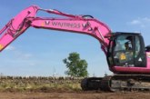 Pink JCB and Euro Auctions to Raise Money for Charity at Leeds Auction