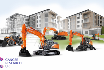 Hitachi Construction Machinery UK donate £10,000 to Cancer Research UK