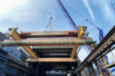 MaxiKraft installs crane girder using LR 11000