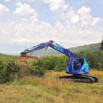 Hyundai excavator stands tall in the Scottish Highlands