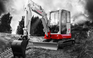 Weighing 3.8-tonnes, the Takeuchi TB335R short tail excavator is Stage V ready with 18.2kW and an eco-operating mode.