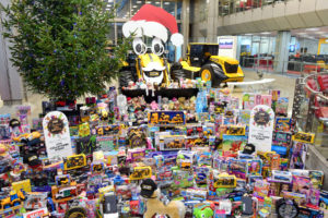 JCB’s annual Christmas Toy Appeal is set to deliver a sackful of festive cheer to children with a record number of gift donations.
