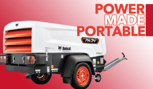 Doosan Bobcat is launching the first Bobcat branded portable power product - the PA7.4 (7/45) compressor which comes with a generator option