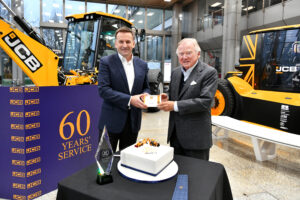 JCB Chairman Anthony Bamford has celebrated an unprecedented milestone with the firm - 60 years’ service. 