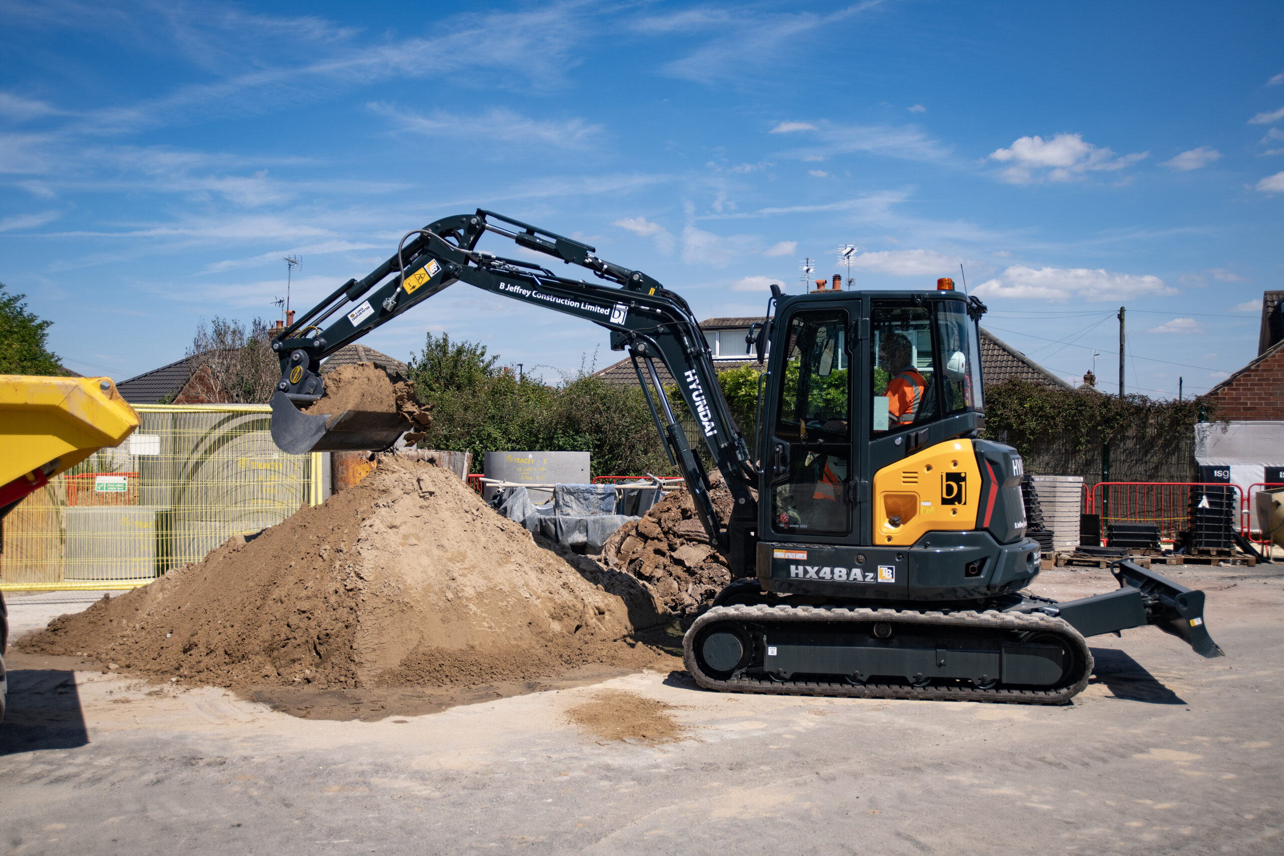 B Jeffrey Construction has taken its first HD Hyundai HX48Az midi excavator