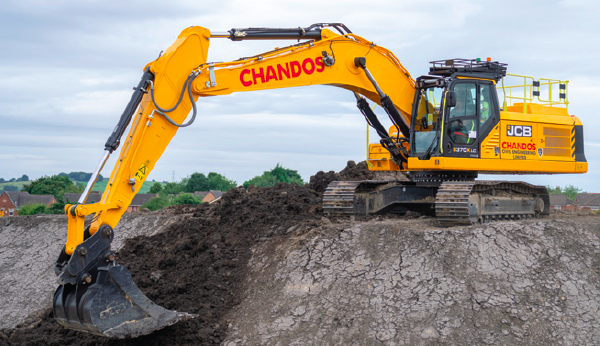 Chandos Civil Engineering has brought the most powerful JCB machine