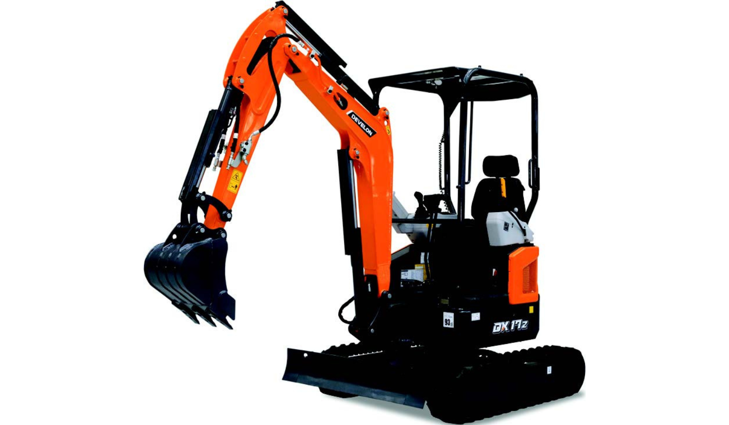 Develon’s new zero tail swing and conventional mini excavators